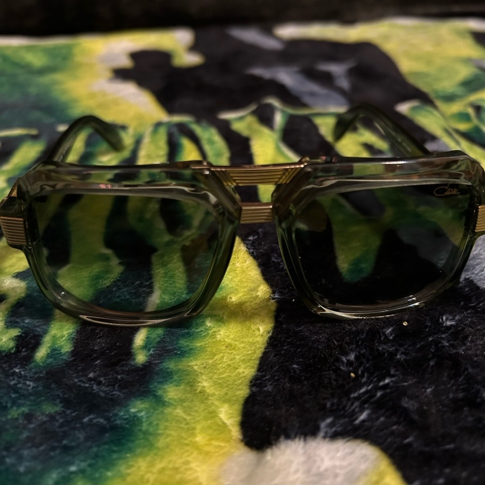 Cazal Olive Green and Gold Vintage Sunglasses